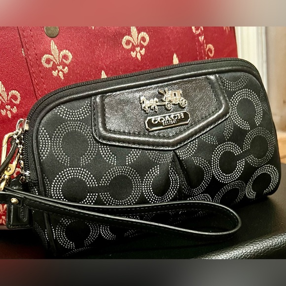 Coach Monogram Black Clutch/Wristlet - Picture 2 of 16